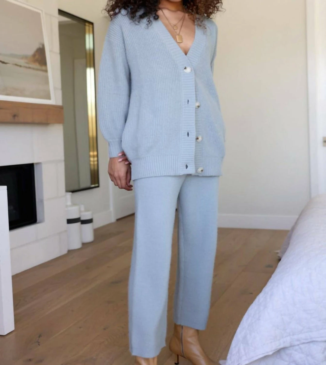 Greylin Vena Knit Pant in Light Blue - women 3 Greylin Vena Knit Pant in Light Blue - women