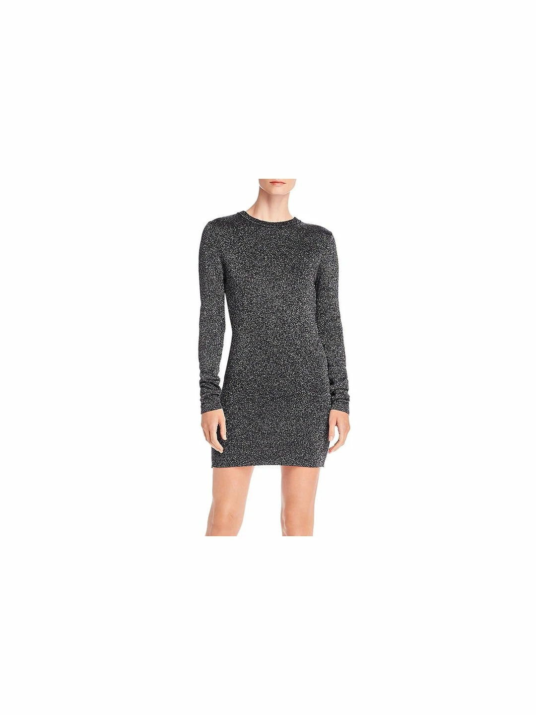 Pam & Gela Lurex Womens Metallic Mini Sweaterdress 3 Pam & Gela Lurex Womens Metallic Mini Sweaterdress