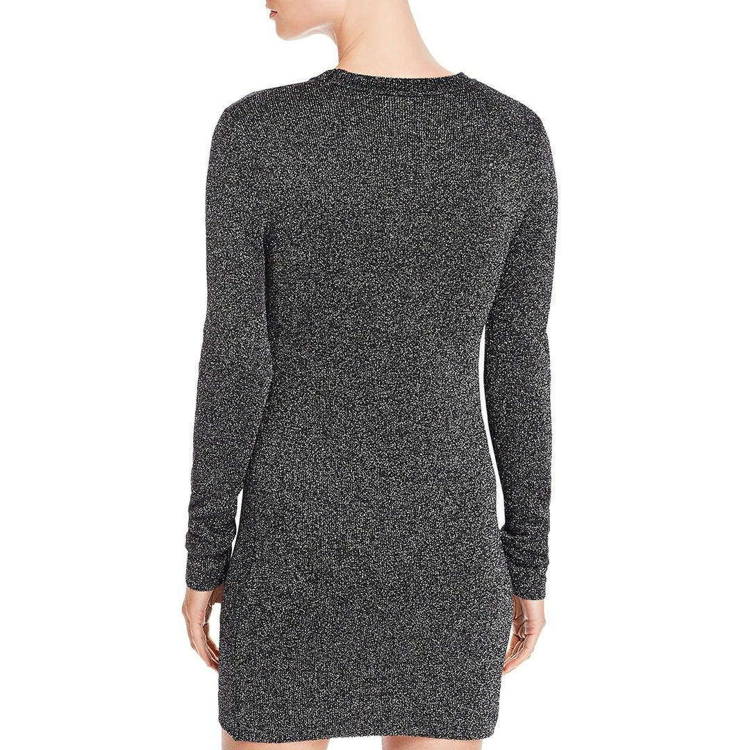 Pam & Gela Lurex Womens Metallic Mini Sweaterdress 4 Pam & Gela Lurex Womens Metallic Mini Sweaterdress - Image 2