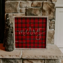 Sweet Water Decor Merry Plaid Wood Sign 18x18" 9 Sweet Water Decor Merry Plaid Wood Sign 18x18" -Premium Sales d375233879d743159b1b27017464e4b0 1080x
