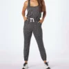 Glyder Leisure Jumpsuit in Black Tonal Leopard - women