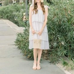 Victoria Dunn The Bennet Midi Dress in Swissdot - women