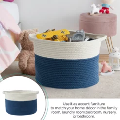 Ornavo Home Extra Large Round Cotton Rope Storage Basket Laundry Hamper with Handles -Premium Sales e28de264a9fb45debe707b6b028de248 1080x