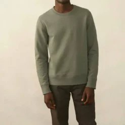 Billy Reid Dover Sweatshirt in Grey Green - men
