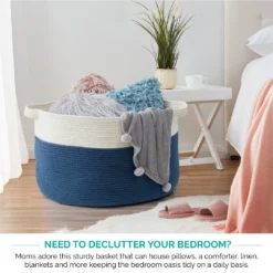 Ornavo Home Extra Large Round Cotton Rope Storage Basket Laundry Hamper with Handles -Premium Sales e4b271467c4545878c23e0494e39cd29 1080x