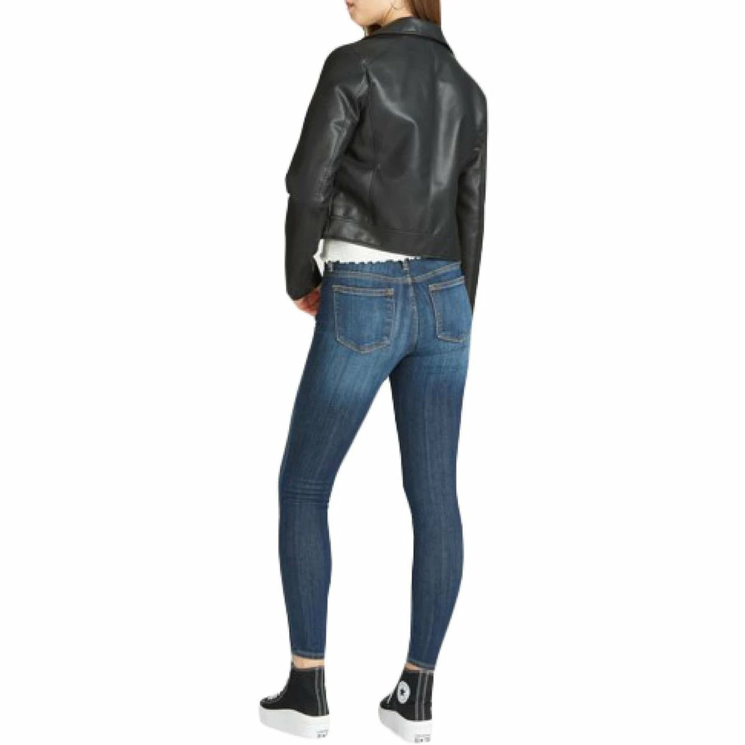 Vigoss Womens Faux Leather Cropped Motorcycle Jacket 4 Vigoss Womens Faux Leather Cropped Motorcycle Jacket - Image 2