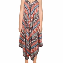 Angie Womens Printed Asymmetric Shift Dress