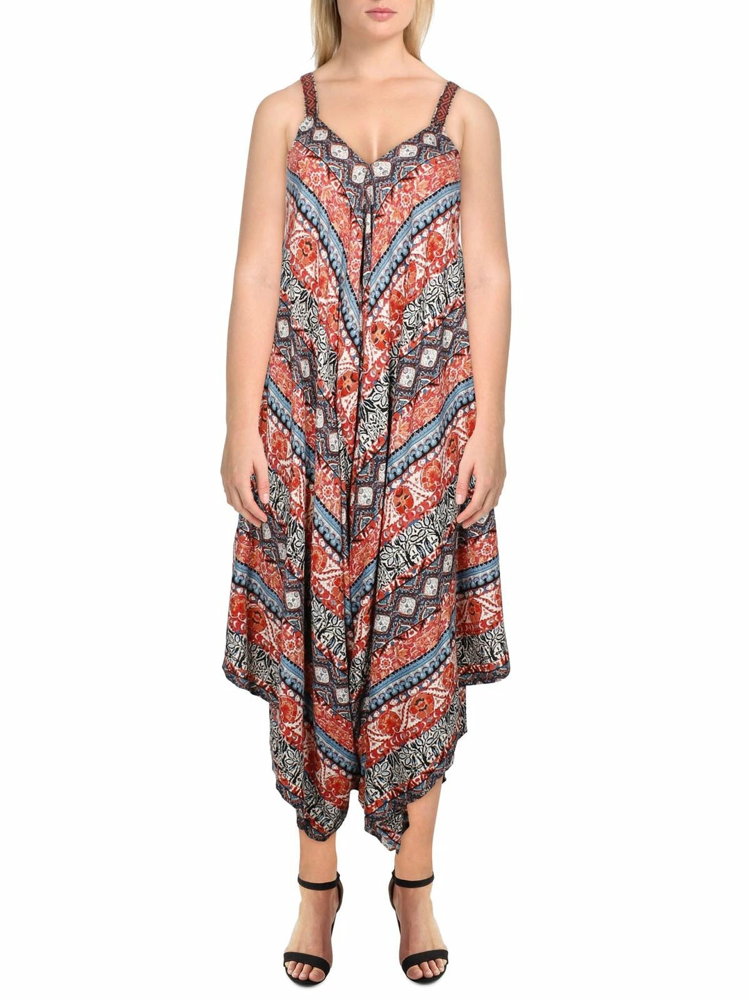 Angie Womens Printed Asymmetric Shift Dress 3 Angie Womens Printed Asymmetric Shift Dress