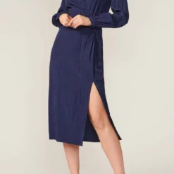 Greylin Dahlia Midi Dress In Navy - women
