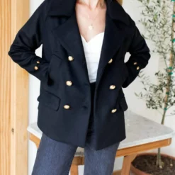 Emerson Fry David Coat in Black - women