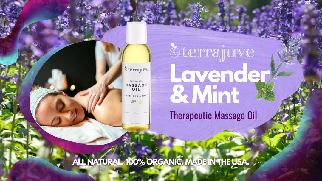 Terrajuve Lavender and Mint Therapeutic Massage Oil 4 Terrajuve Lavender and Mint Therapeutic Massage Oil - Image 2