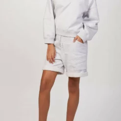 Humanoid Harper Organic Cotton Crewneck Sweatshirt in Birch Heather - women