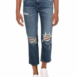 Vigoss Stevie Womens Mid Rise Ankle Straight Leg Jeans