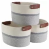 Ornavo Home 3 Pack Woven Cotton Rope Shelf Storage Basket with Leather Handles 2 Ornavo Home 3 Pack Woven Cotton Rope Shelf Storage Basket with Leather Handles -Premium Sales f4ccf1ec555c4ee3b5540820eef34ec5 19fdf2fd 1cfe 4421 95ba 8067faf5f0c3 1080x