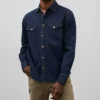 Billy Reid Shoals Denim Shirt in Double Dye - men