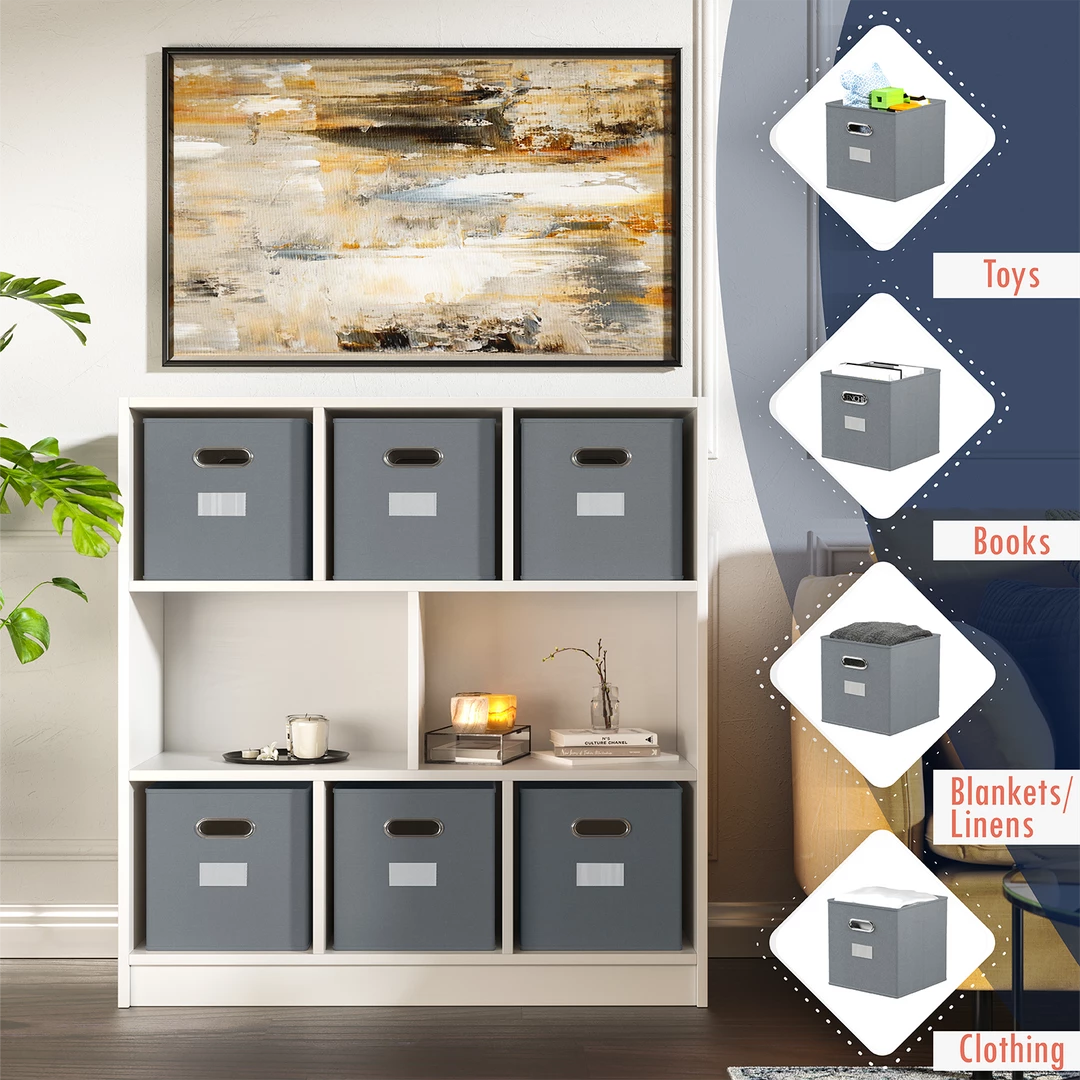 Ornavo Home Foldable Storage Cube Bin with Dual Handles & Window Pockets 6 Ornavo Home Foldable Storage Cube Bin with Dual Handles & Window Pockets - Image 4