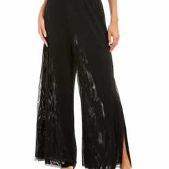 Carmen Marc Valvo Double Layer Wide Leg Pant - women