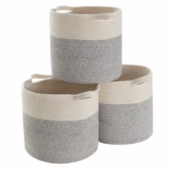 Ornavo Home 3 Pack Woven Cotton Rope Shelf Storage Basket with Handles -Premium Sales fa40d5e2a6614eb7819a06ec32987a6c 26b09c43 fc42 4d03 ae55 829b4bfe200a 1080x