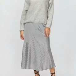 Humanoid Etta Midi Skirt in Fog Stripe - women
