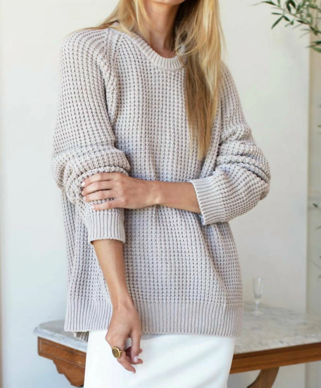 Emerson Fry Unisex - Ryan Heavy Sweater in Sand - women 3 Emerson Fry Unisex - Ryan Heavy Sweater in Sand - women