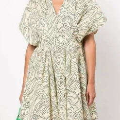 Stine Goya Claudia Short Dress in Graffiti Zebra - women