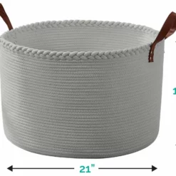 Ornavo Home Extra Large Round Cotton Rope Storage Basket Laundry Hamper with Leather Handles -Premium Sales ff9c6846e84c4a2eaaffc44744e12b61 dfce9fd3 0ccc 4455 9811 b098c3d8c049 1080x